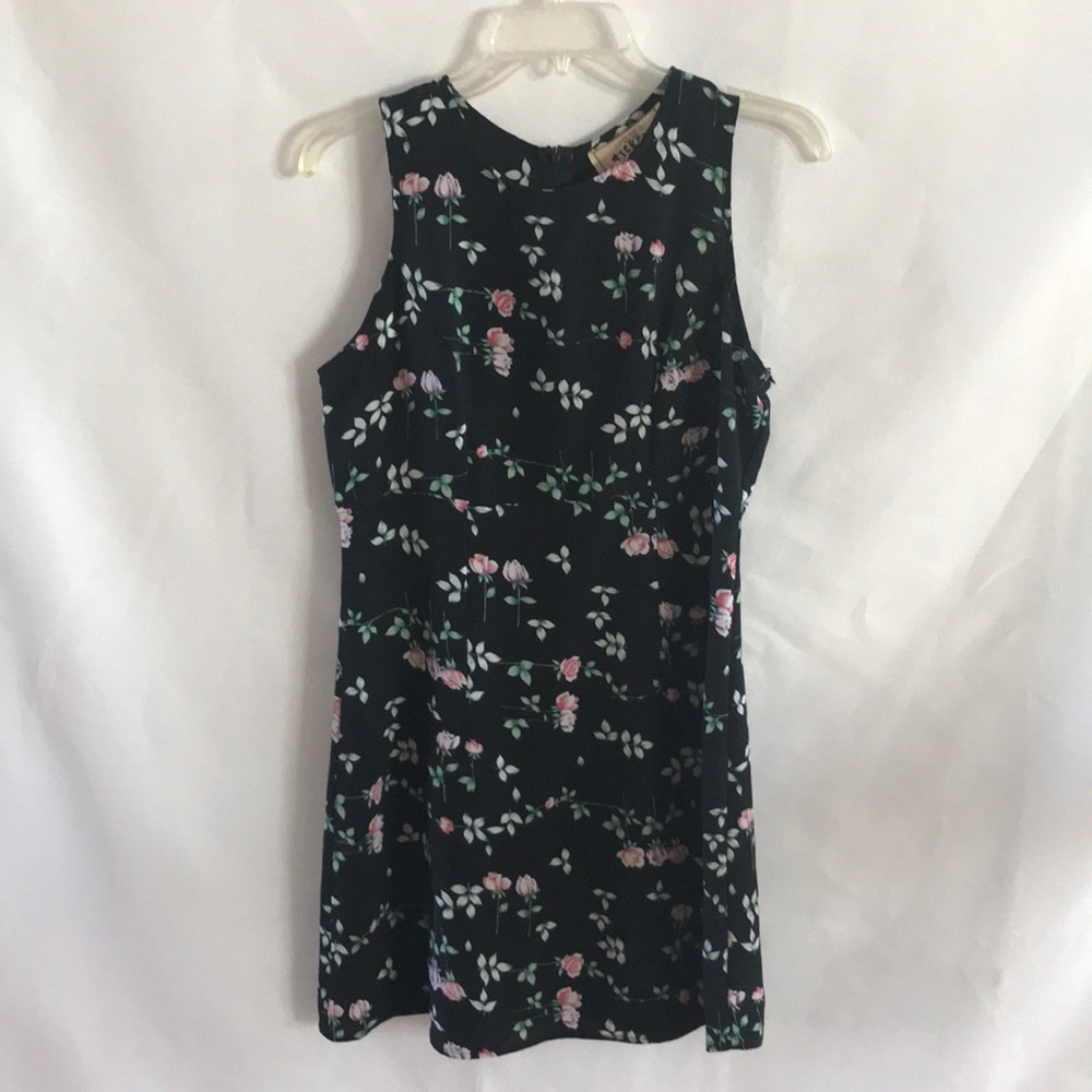 Black flower dress